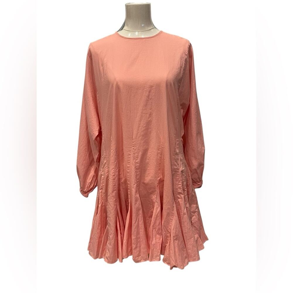 RHODE Womens Ella Anthropologie Pink Fit Flare Mini Dress Size L